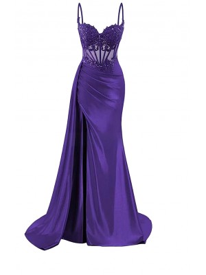 Vestito Donna Maxi Diciottesimo Festa Occasione Speciale Party Dress Viola  110551B